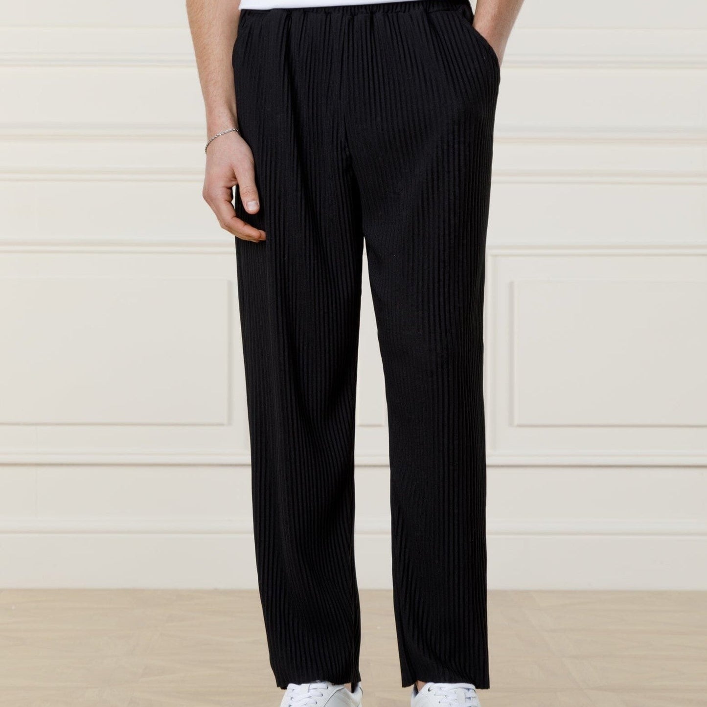 Pleat Trouser Black