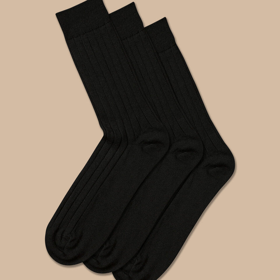 Merino Socks 3 Pack Black