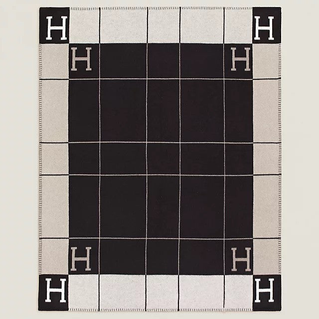 H Throw Blanket Black