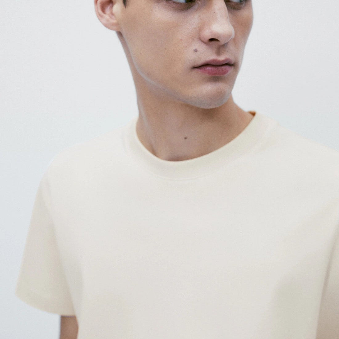 Crew Neck T-Shirt Cream