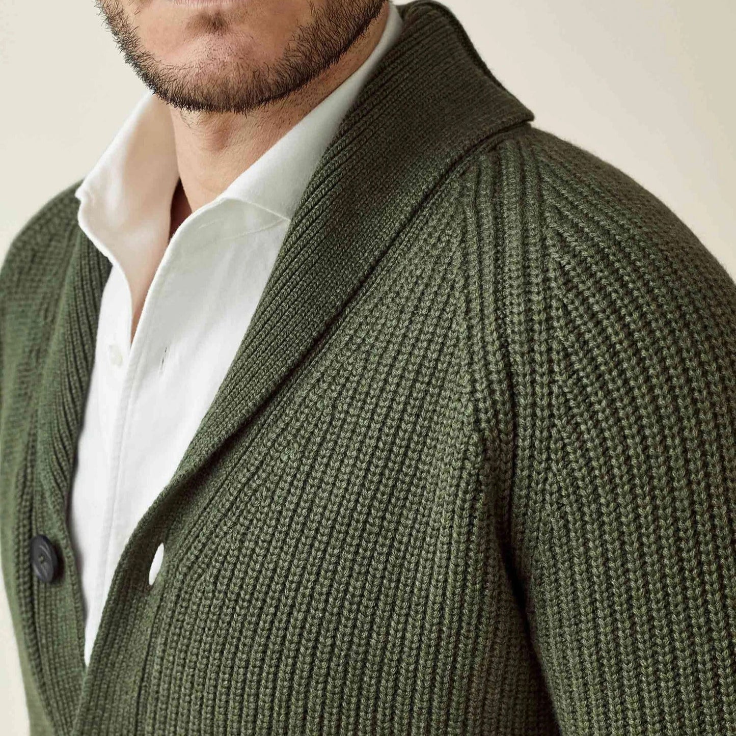 Shawl Cardigan Olive Green