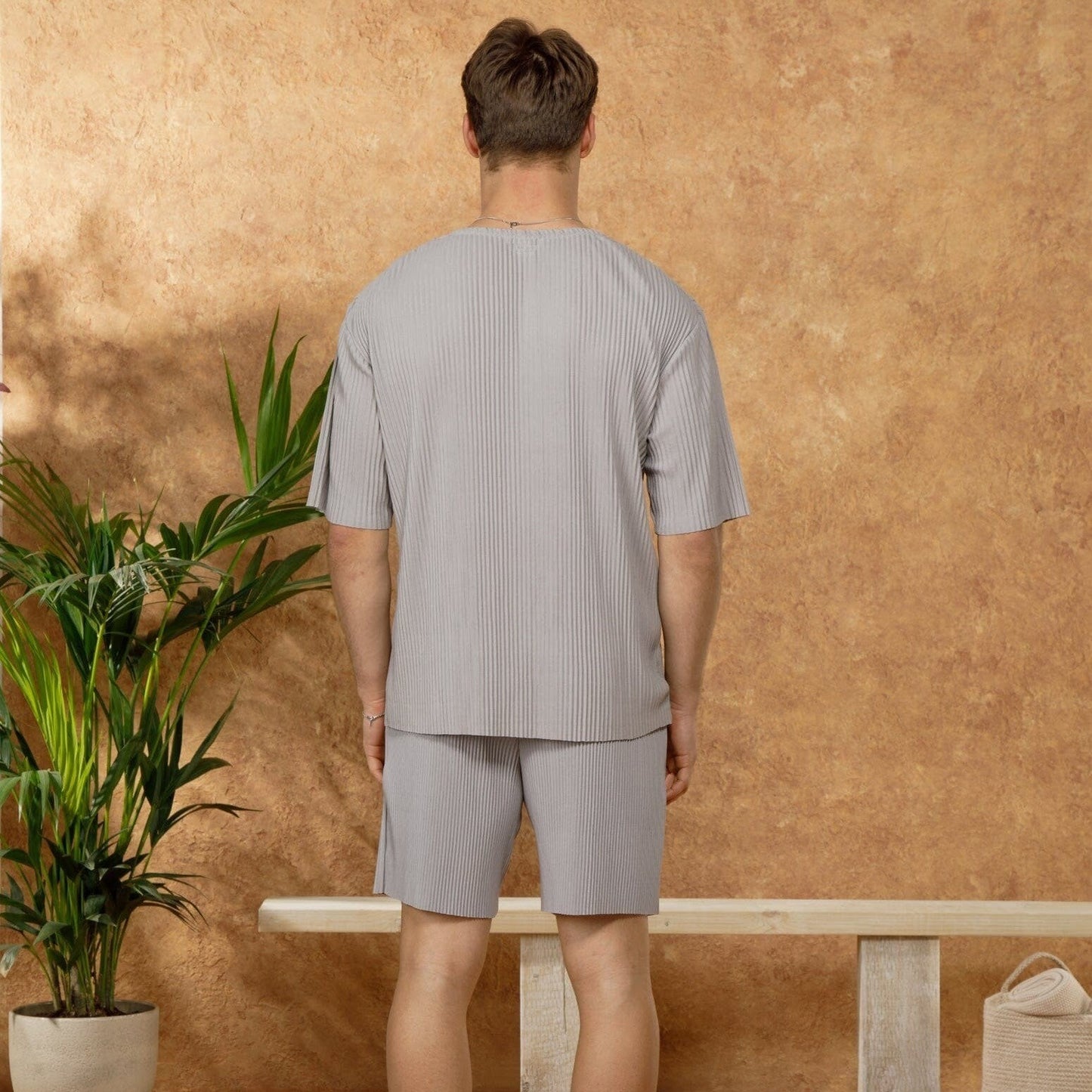 Pleat T-Shirt Gray