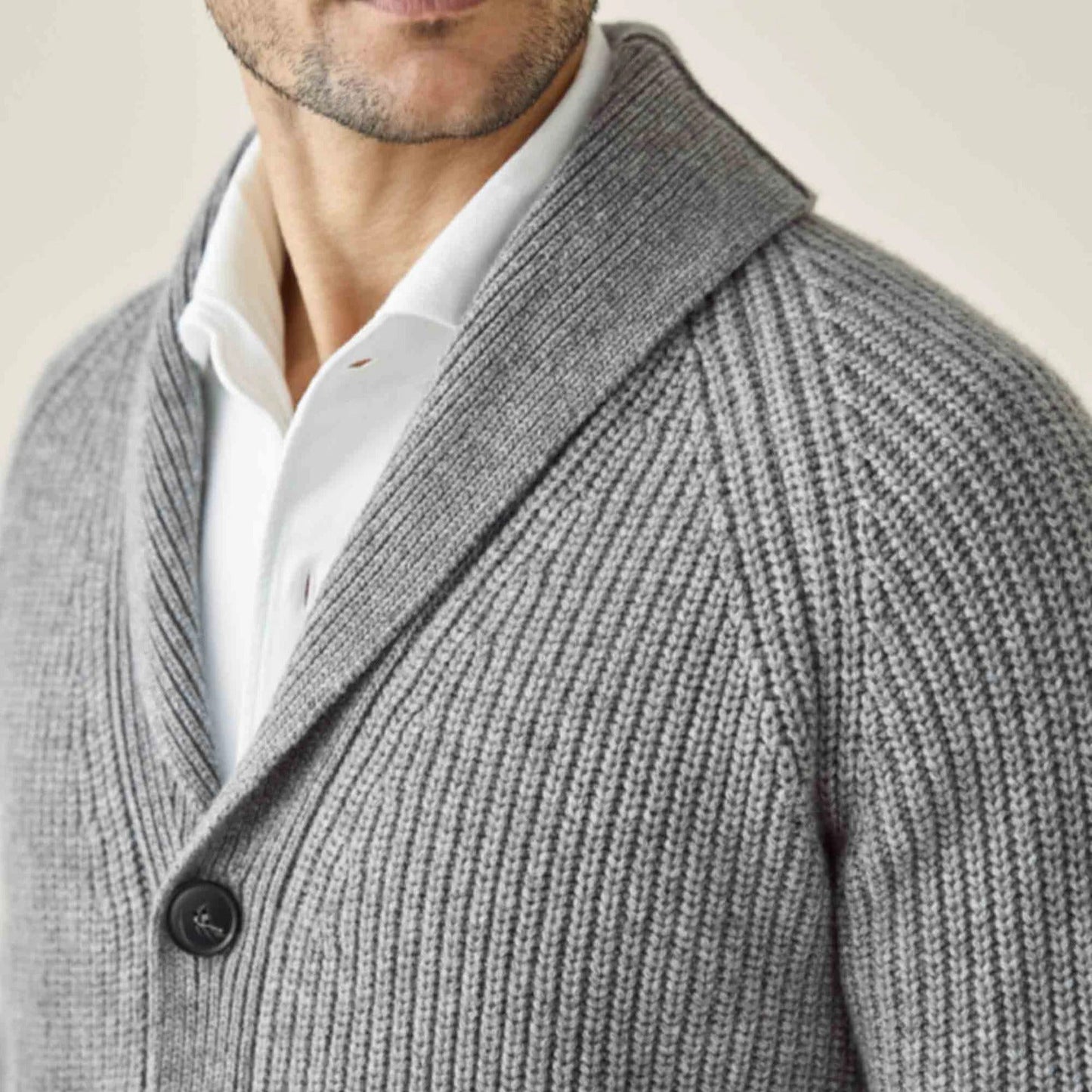 Shawl Cardigan Light Grey