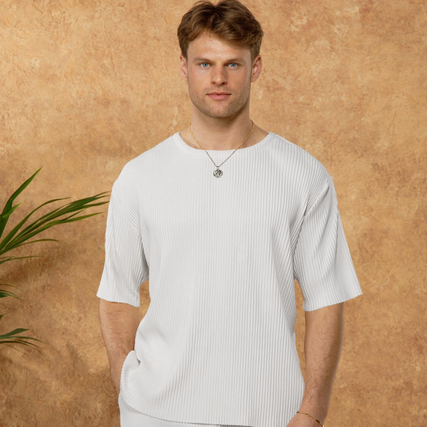 Pleat T-Shirt White