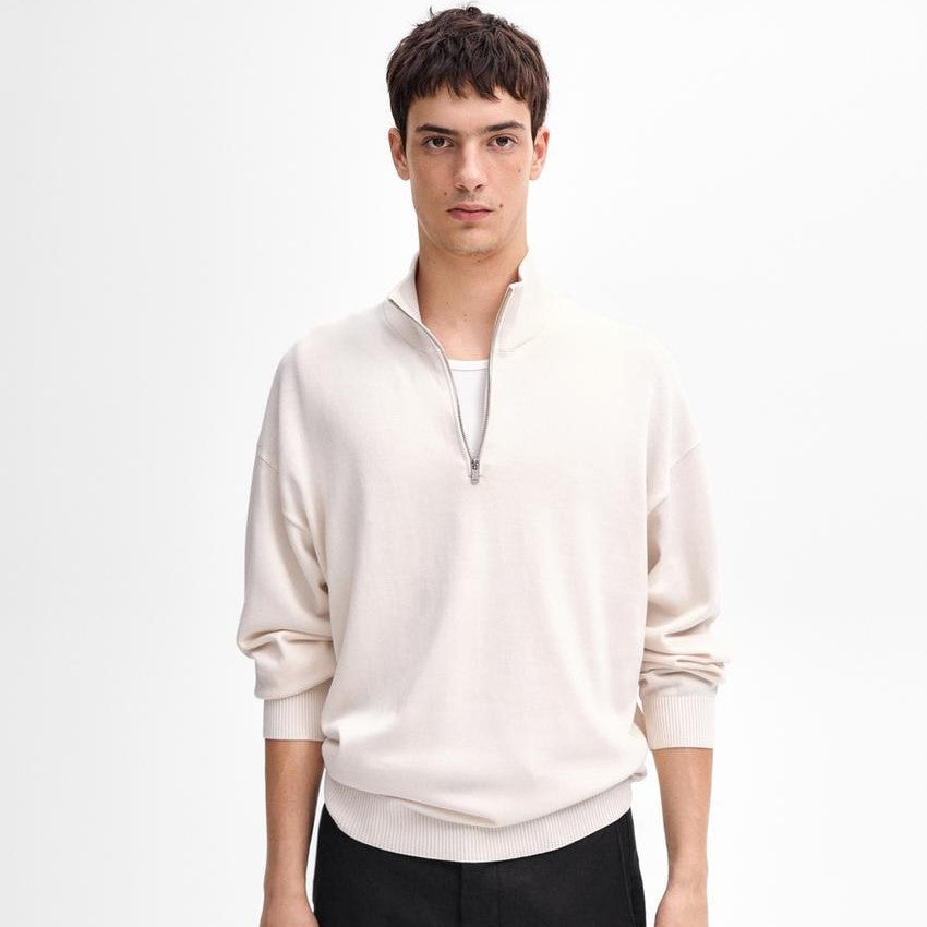Quarter Zip White