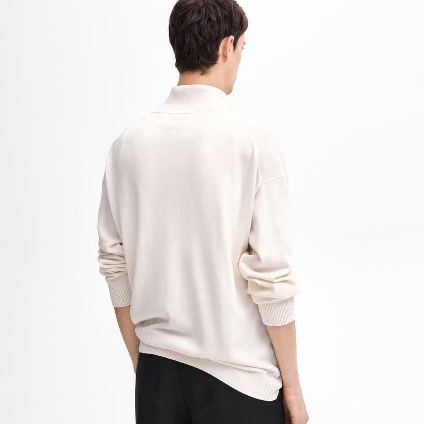 Quarter Zip White
