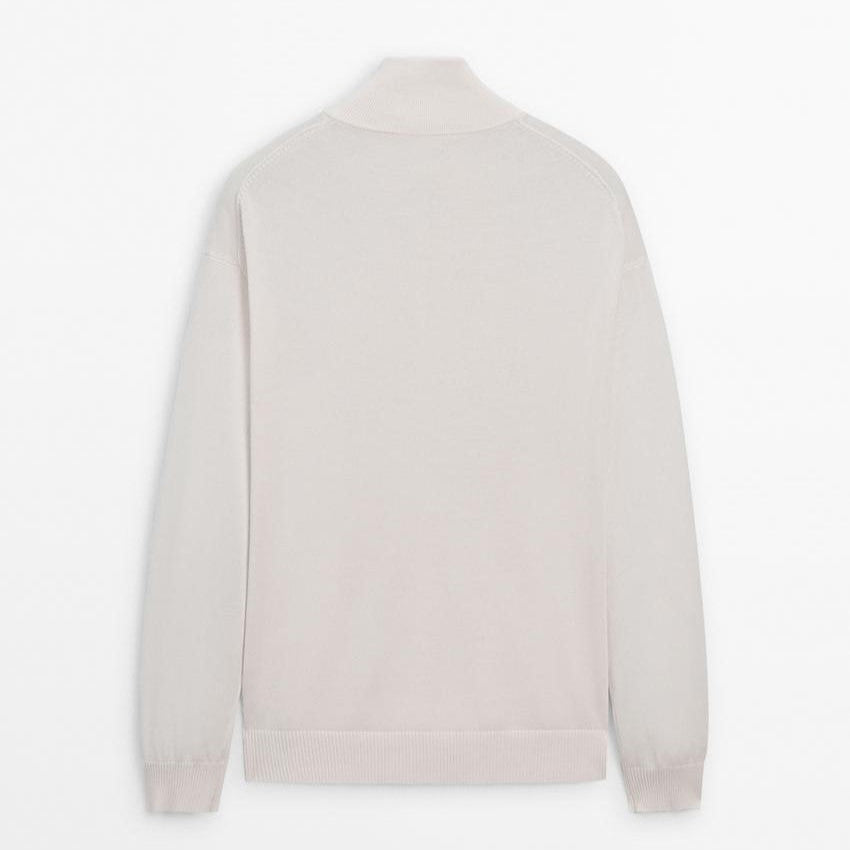 Quarter Zip White